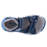 SIESTA-RICHTER 2 tépőzáras sötétkék/kék/szürke velúr bőr gyerek szandál
