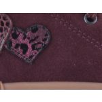 SIESTA-RICHTER burgundi vörös SZÍVECSKÉS fűzős bőr cipő