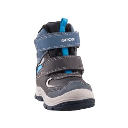 Geox Flanfil Boy 2 tépőzáras sötétkék-szürke Amphibox (Vízálló) bélelt fiú hótaposó   Geox Flanfil Boy 2 tépőzáras sötétkék-szürke Amphibox (Vízálló) bélelt fiú hótaposó