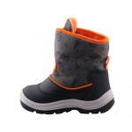 Geox Flanfil Boy tépőzáras sötétszürke-narancssárga űrhajós Amphibox (Vízálló) bélelt fiú hótaposó