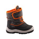 Geox Flanfil Boy tépőzáras sötétszürke-narancssárga űrhajós Amphibox (Vízálló) bélelt fiú hótaposó