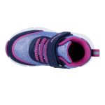 Siesta-Richter sötétkék-pink csillámos tépőzáras-gumifűzős vízálló (Sympatex) kislány cipő