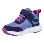 Siesta-Richter sötétkék-pink csillámos tépőzáras-gumifűzős vízálló (Sympatex) kislány cipő
