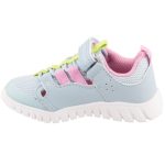 Siesta-Richter világoskék-rózsaszín-neon zöld tépőzáras-gumifűzős Harántemelős elöl zárt lány szandál