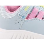 Siesta-Richter világoskék-rózsaszín-neon zöld tépőzáras-gumifűzős Harántemelős elöl zárt lány szandál