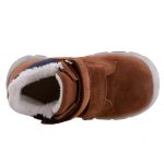 Siesta-Richter 2 tépőzáras barna-sötétkék Richtex (Vízálló) bundás téli fiú cipő