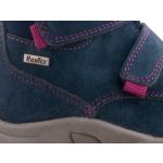 Siesta-Richter 2 tépőzáras sötétkék-burgundi lila Richtex (Vízálló) bundás lány téli cipő