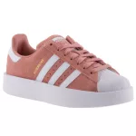 ADIDAS SUPERSTAR fűzős mályva/fehér orrvédős velúr bőr sportcipő