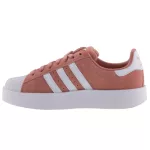 ADIDAS SUPERSTAR fűzős mályva/fehér orrvédős velúr bőr sportcipő
