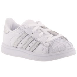 ADIDAS SUPERSTAR fűzős fehér/ezüst orrvédős sportcipő ADIDAS SUPERSTAR fűzős fehér/ezüst orrvédős sportcipő