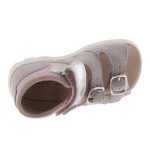 Siesta-Richter 2 csatos-tépőzáras rózsaszín-szürke-ezüst virágos lány szandál