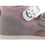 Siesta-Richter 2 csatos-tépőzáras rózsaszín-szürke-ezüst virágos lány szandál