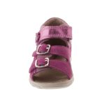 Siesta-Richter rózsaszín-fukszia-metál virágos 2 csatos-tépőzáras velúrbőr lány szandál 