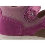 Siesta-Richter rózsaszín-fukszia-metál virágos 2 csatos-tépőzáras velúrbőr lány szandál 