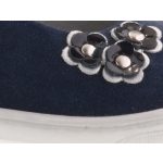 SIESTA-RICHTER sötétkék/ezüst VIRÁGOS balerina cipő