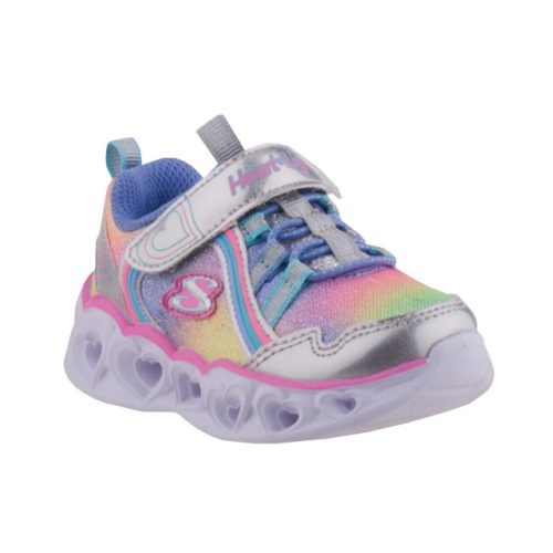 Skechers Heart Light Rainbow lila szivárványos szívecskés VILLOGÓS lány cipő