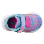 Skechers Comfy Flex tépőzáras kék-lila virágos lány gyerekcipő