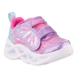 Skechers S Lights levendula-rózsaszín 2 tépőzáras csillogó pillangós világítós lány gyerekcipő   Skechers S Lights levendula-rózsaszín 2 tépőzáras csillogó pillangós világítós lány gyerekcipő