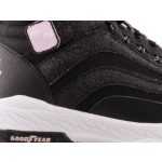 Skechers Fuse Tread Wild Adventure vízlepergető fekete csillámos tépőzáras/gumis kislány túracipő