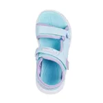 Skechers Sola glow sandal halvány kék-lila csillogós tépőzáras ledes világítós textil kislány gyermekszandál (303024L-LBLV)
