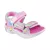 Skechers Dreamy unicorns pink-színes csillogós unikornisos tépőzáras ledes világítós textil kislány gyermekszandál (303107L-PKMT)