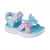 Skechers Butterfly brites kék-multi színes pillangós 1 tépőzáras ledes világítós szintetikus-textil kislány gyermekszandál (303109L/AQMT)