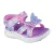 Skechers Butterfly brites lila-színes pillangós tépőzáras ledes világítós textil kislány gyermekszandál (303109N/LVMT)