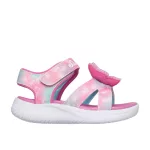 Skechers Butterfly brites pink-színes pillangós tépőzáras ledes világítós textil kislány gyermekszandál (303109N-PKMT)
