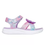 Skechers Butterfly brites lila-multi színes pillangós 1 tépőzáras ledes világítós szintetikus-textil kislány gyermekszandál (303109L/LVMT)