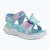 Skechers Butterfly brites kék-színes pillangós tépőzáras ledes világítós textil kislány gyermekszandál (303109N/AQMT)
