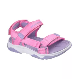   Skechers Tread seeker rózsaszín-lila tépőzáras mosógépben mosható textil kislány gyermekszandál (303221L/PKLV)