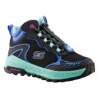 Skechers Fuse Tread-Extreme Wanderers összehúzós fekete/menta/lila gyerek túracipő