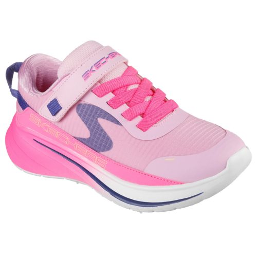 Skechers Wave 92 tépőzáras-gumifűzős rózsaszín-pink mosógépben mosható kislány cipő 