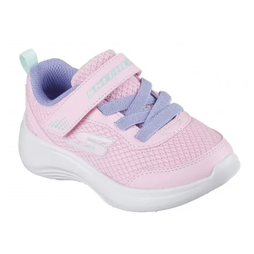 Skechers Selectors-reset achieved rózsaszín tépőzáras-gumifűzős mosógépben mosható textil kislány gyerekcipő (303573N-LTPK)