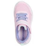 Skechers Selectors-reset achieved rózsaszín tépőzáras-gumifűzős mosógépben mosható textil kislány gyerekcipő (303573N-LTPK)