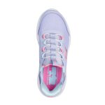 Skechers ibolya lila gumifűzős mosógépben mosható kislány cipő