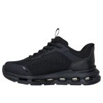 Skechers Glide-Step fekete gumifűzős textil cipő