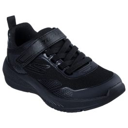 Skechers Microspec Advance fekete tépőzáras-gumifűzős mosógépben mosható textil gyermek cipő   Skechers Microspec Advance fekete tépőzáras-gumifűzős mosógépben mosható textil gyermek cipő
