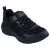 Skechers Microspec Advance fekete tépőzáras-gumifűzős mosógépben mosható textil gyermek cipő