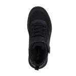 Skechers Microspec Advance fekete tépőzáras-gumifűzős mosógépben mosható textil gyermek cipő