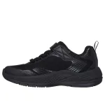 Skechers Microspec Advance fekete tépőzáras-gumifűzős mosógépben mosható textil gyermek cipő