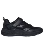 Skechers Microspec Advance fekete tépőzáras-gumifűzős mosógépben mosható textil gyermek cipő