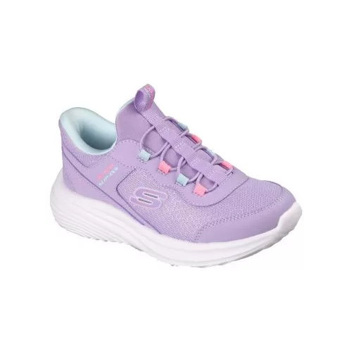 Skechers Bounder Pro levendula lila slip-in memóriahabos gumifűzős mosógépben mosható textil kislány gyerekcipő (303690L-LAV)