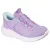 Skechers Bounder Pro levendula lila slip-in memóriahabos gumifűzős mosógépben mosható textil kislány gyerekcipő (303690L-LAV)