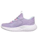 Skechers Bounder Pro levendula lila slip-in memóriahabos gumifűzős mosógépben mosható textil kislány gyerekcipő (303690L-LAV)