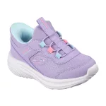 Skechers Bounder pro-Step one levendula lila gumifűzős mosógépben mosható textil kislány gyerekcipő (303690N-LAV)