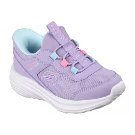  Skechers Bounder pro-Step one levendula lila gumifűzős mosógépben mosható textil kislány gyerekcipő (303690N-LAV)