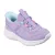 Skechers Bounder pro-Step one levendula lila gumifűzős mosógépben mosható textil kislány gyerekcipő (303690N-LAV)