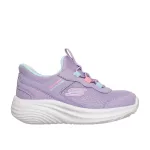 Skechers Bounder pro-Step one levendula lila gumifűzős mosógépben mosható textil kislány gyerekcipő (303690N-LAV)