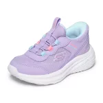 Skechers Bounder pro-Step one levendula lila gumifűzős mosógépben mosható textil kislány gyerekcipő (303690N-LAV)